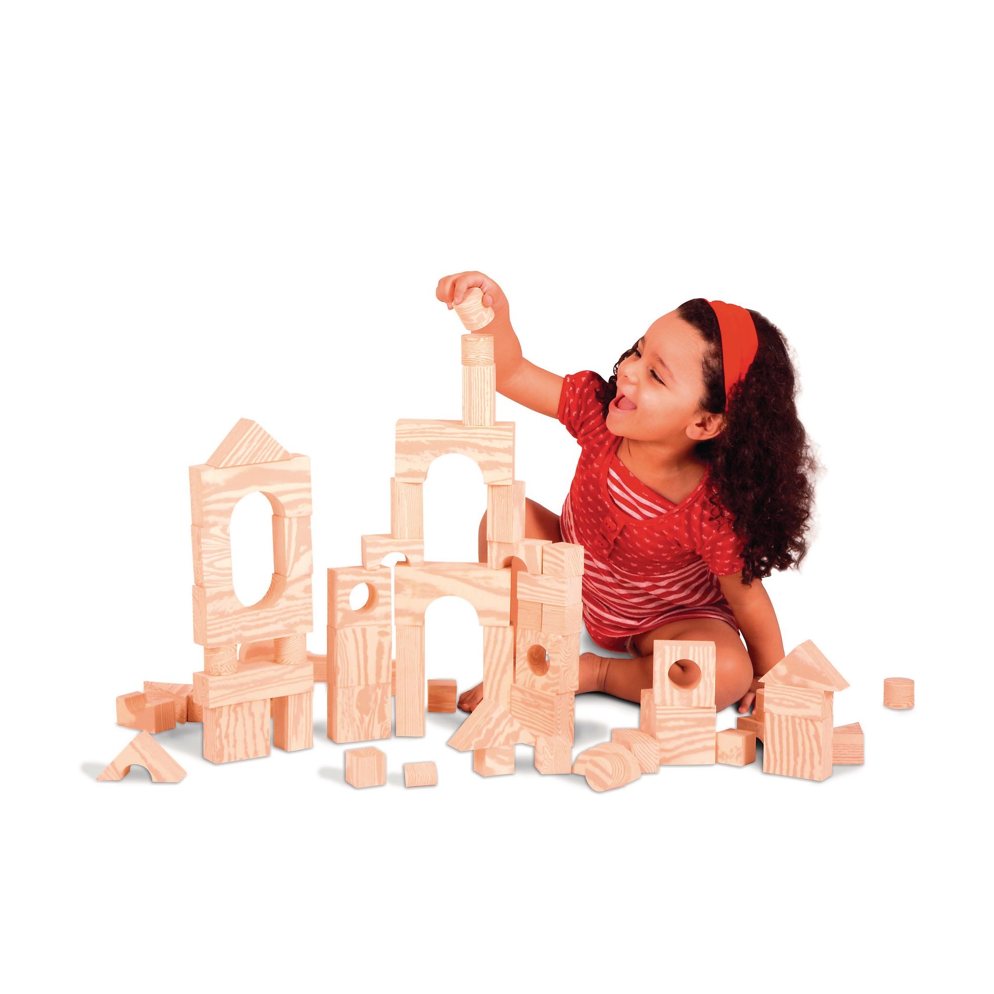 Edushape Wood-like SoftBlocks - Pack of 80